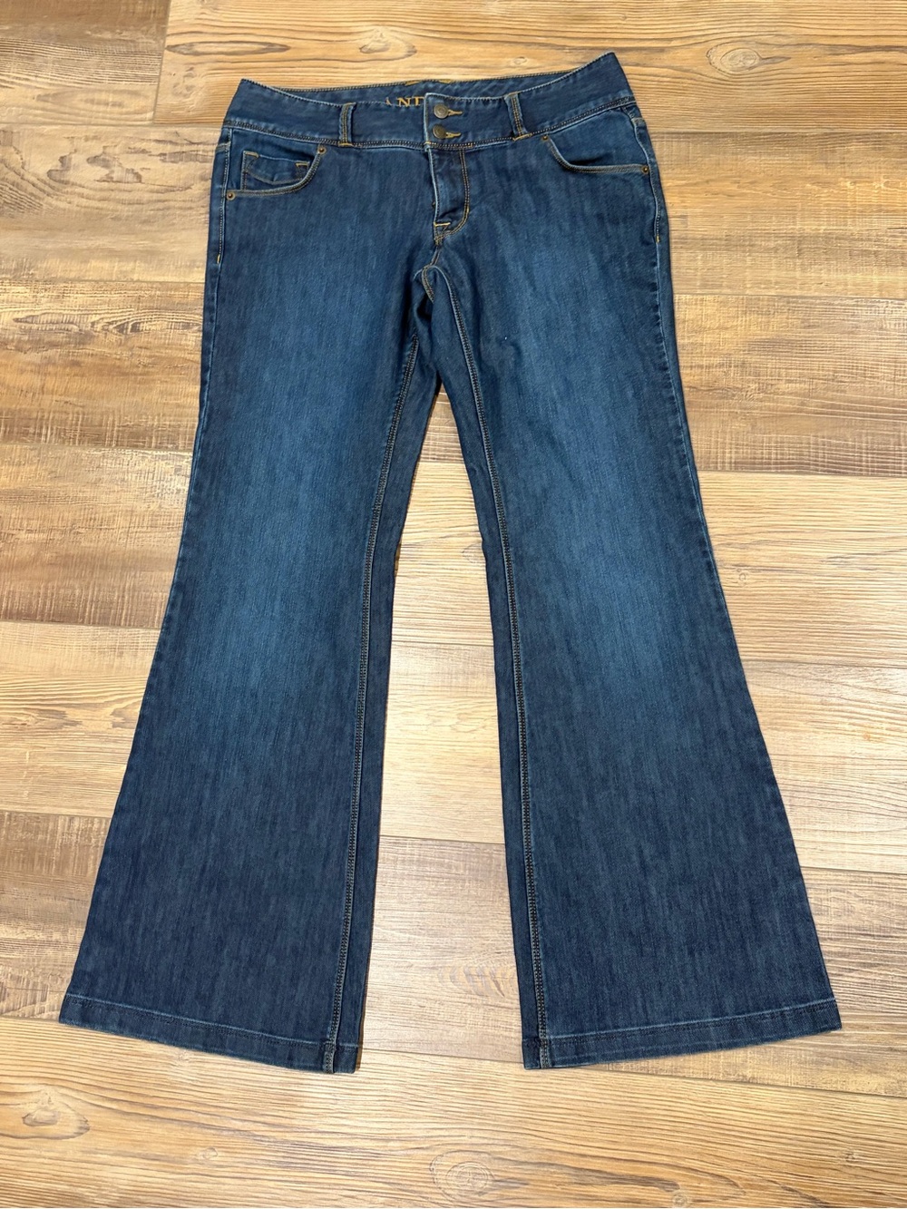 Lands' End Dark Blue Flare Jeans